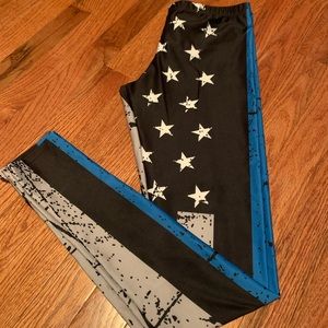 Thin blue line leggings